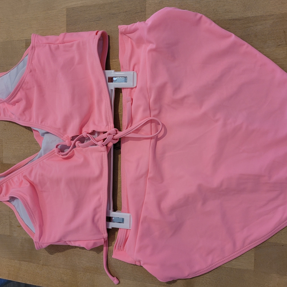 Pink Two-Piece Swimsuit Set